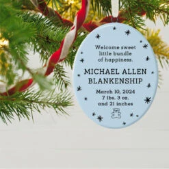 Hallmark Ceramic Personalized Ornament—Vertical Oval 8 Hallmark Ceramic Personalized Ornament—Vertical Oval -Hallmark Sales Store Ceramic Personalized OrnamentVertical Oval 1999QHE1739B2 02