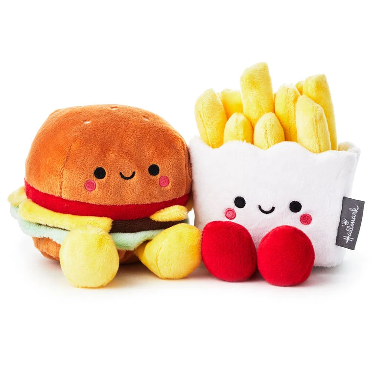 Hallmark Better Together Burger And Fries Magnetic Plush, 5" 3 Hallmark Better Together Burger And Fries Magnetic Plush, 5"