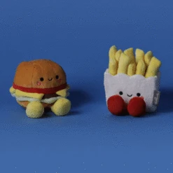 Hallmark Better Together Burger And Fries Magnetic Plush, 5" 6 Hallmark Better Together Burger And Fries Magnetic Plush, 5" -Hallmark Sales Store Cheeseburger and French Fries Magnetic Plush 1KID1643 02