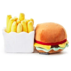 Hallmark Better Together Burger And Fries Magnetic Plush, 5" 7 Hallmark Better Together Burger And Fries Magnetic Plush, 5" -Hallmark Sales Store Cheeseburger and French Fries Magnetic Plush 1KID1643 03