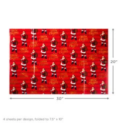 Hallmark Christmas Prints Assorted Flat Wrapping Paper With Gift Tags, 12 Sheets 13 Hallmark Christmas Prints Assorted Flat Wrapping Paper With Gift Tags, 12 Sheets -Hallmark Sales Store Christmas Prints Assorted Flat Wrapping Paper Tags 5XW2080 04