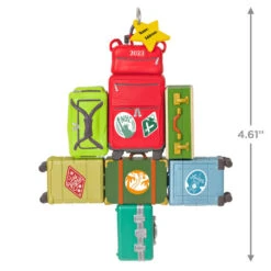 Hallmark Travel All The Way 2023 Ornament 10 Hallmark Travel All The Way 2023 Ornament -Hallmark Sales Store Christmas Tree of Luggage Keepsake Ornament 1899QGO2907 03