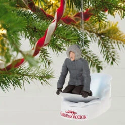 Hallmark National Lampoon's Christmas Vacation™ Don't Try This At Home, Kids! Ornament With Light And Sound 9 Hallmark National Lampoon's Christmas Vacation™ Don't Try This At Home, Kids! Ornament With Light And Sound -Hallmark Sales Store Christmas Vacation Clark on Sled Keepsake Ornament 2499QXI6269 02