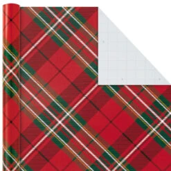 Hallmark Classic Plaids 4-Pack Wrapping Paper Assortment, 120 Sq. Ft. -Hallmark Sales Store Classic Plaids Christmas Wrapping Paper Assortment 5JXW1040 03