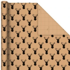 Hallmark Colorful Christmas 4-Pack Kraft Wrapping Paper Assortment, 88 Sq. Ft. -Hallmark Sales Store Colorful Christmas Assortment Kraft Wrapping Paper 5JXW1212 06