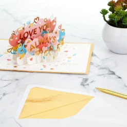 Hallmark Love You Always 3D Pop-Up Love Card 17 Hallmark Love You Always 3D Pop-Up Love Card -Hallmark Sales Store Colorful Hearts 3D PopUp Love Card 1299LAD2904 07