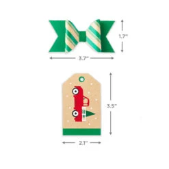 Hallmark Colorful Kraft Christmas Gift Bow And Gift Tag Kit -Hallmark Sales Store Colorful Kraft Christmas Gift Bow and Gift Tag Kit 5XCB1034 03