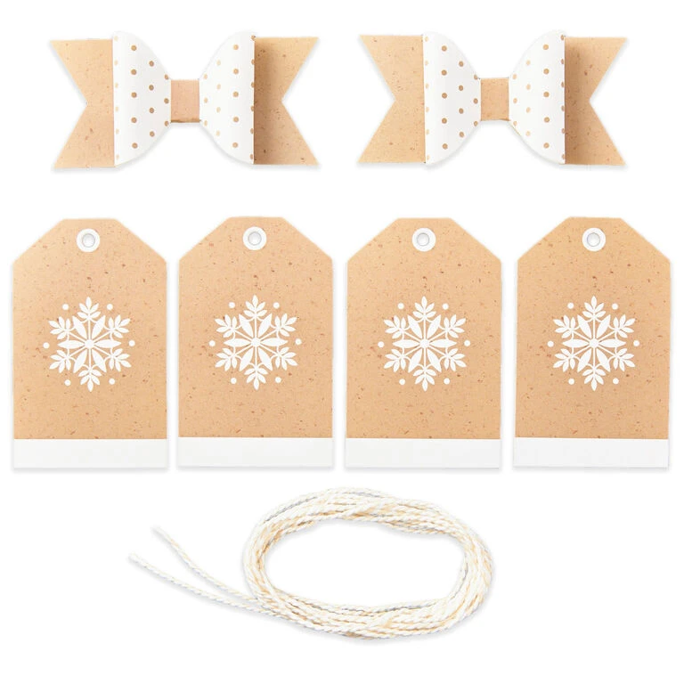 Hallmark Colorful Kraft Christmas Gift Bow And Gift Tag Kit - Image 5