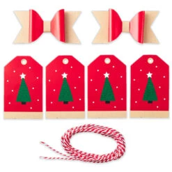 Hallmark Colorful Kraft Christmas Gift Bow And Gift Tag Kit -Hallmark Sales Store Colorful Kraft Christmas Gift Bow and Gift Tag Kit 5XCB1034 06