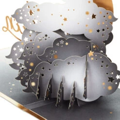 Hallmark Crescent Moon 3-D Pop-Up Halloween Card -Hallmark Sales Store Crescent Moon and Bats 3D PopUp Halloween Card 1299IEH3001 05