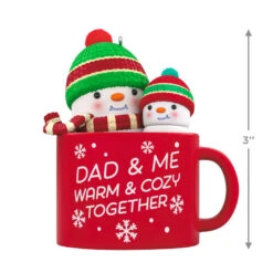 Hallmark Dad & Me Hot Cocoa Mug 2023 Ornament 10 Hallmark Dad & Me Hot Cocoa Mug 2023 Ornament -Hallmark Sales Store Dad Me Snowmen in Mug Keepsake Ornament 1599QGO2579 03