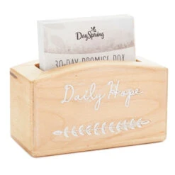 Hallmark Daily Hope 30-Day Promise Box With Inspirational Cards -Hallmark Sales Store Daily Hope Wood Promise Box and 30 Inspirational Cards 1BMK1602 03