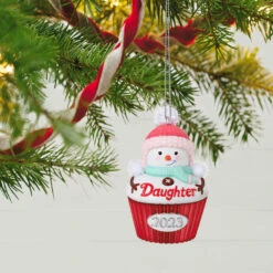 Hallmark Daughter Cupcake 2023 Ornament -Hallmark Sales Store Daughter Snowman Cupcake 2023 Keepsake Ornament 1399QGO2539 02