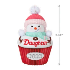 Hallmark Daughter Cupcake 2023 Ornament -Hallmark Sales Store Daughter Snowman Cupcake 2023 Keepsake Ornament 1399QGO2539 03