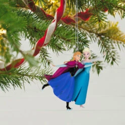 Hallmark Disney Frozen 10th Anniversary Two Sisters, One Heart Ornament -Hallmark Sales Store Disney Anna and Elsa Skating Keepsake Ornament 2799QXD6599 02
