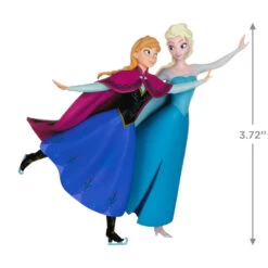Hallmark Disney Frozen 10th Anniversary Two Sisters, One Heart Ornament -Hallmark Sales Store Disney Anna and Elsa Skating Keepsake Ornament 2799QXD6599 03