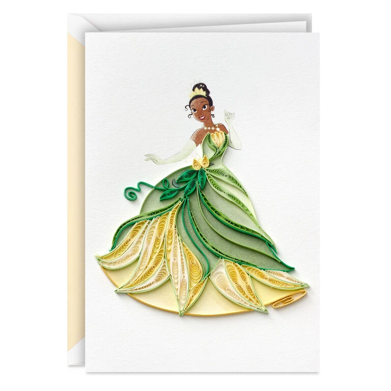 Hallmark Disney The Princess And The Frog Tiana Happy Wish Quilled Paper Handmade Card 3 Hallmark Disney The Princess And The Frog Tiana Happy Wish Quilled Paper Handmade Card