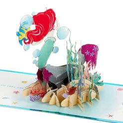 Hallmark Disney The Little Mermaid Wishing You Happiness 3D Pop-Up Card 15 Hallmark Disney The Little Mermaid Wishing You Happiness 3D Pop-Up Card -Hallmark Sales Store Disney The Little Mermaid Ariel 3D PopUp Card for Her 1499LAD2902 04