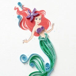 Hallmark Disney The Little Mermaid Ariel Happy Wish Quilled Paper Handmade Card 13 Hallmark Disney The Little Mermaid Ariel Happy Wish Quilled Paper Handmade Card -Hallmark Sales Store Disney The Little Mermaid Ariel Quilled Paper Card 1299LAD2858 04