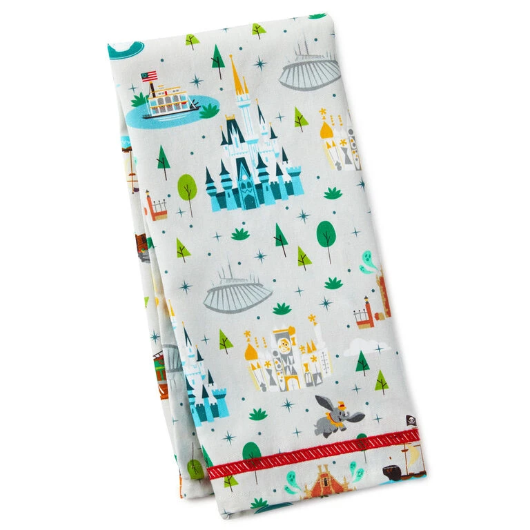 Hallmark Walt Disney World 50th Anniversary Park Attractions Tea Towel 3 Hallmark Walt Disney World 50th Anniversary Park Attractions Tea Towel