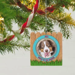 Hallmark Doggy In The Window 2023 Photo Frame Ornament 9 Hallmark Doggy In The Window 2023 Photo Frame Ornament -Hallmark Sales Store Doggy in Window Fence Picture Frame Keepsake Ornament 1599QGO2599 02