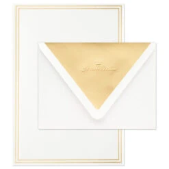 Hallmark Double Gold Border Stationery Set, Box Of 20 -Hallmark Sales Store Double Gold Border Stationery Set 1499STN1135 03