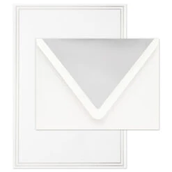 Hallmark Double Silver Border Stationery Set, Box Of 20 -Hallmark Sales Store Double Silver Border Stationery Set 1499STN1134 03