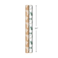 Hallmark Elegant Evergreens 2-Pack Holiday Wrapping Paper, 150 Sq. Ft. 12 Hallmark Elegant Evergreens 2-Pack Holiday Wrapping Paper, 150 Sq. Ft. -Hallmark Sales Store Elegant Evergreens Holiday Wrapping Paper 5JXW1203 04