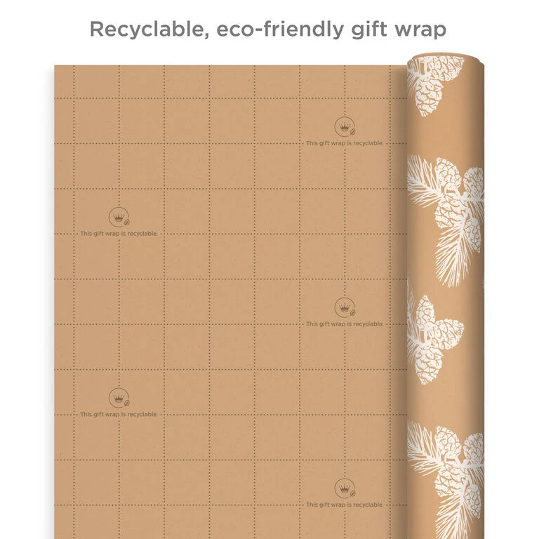 Hallmark Elegant Evergreens 2-Pack Holiday Wrapping Paper, 150 Sq. Ft. 9 Hallmark Elegant Evergreens 2-Pack Holiday Wrapping Paper, 150 Sq. Ft. - Image 7