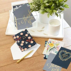 Hallmark Elegant Florals Boxed Blank Thank-You Notes Assortment, Pack Of 48 -Hallmark Sales Store Elegant Florals Assorted Boxed ThankYou Cards 5STZ1169 06