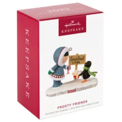 Hallmark Frosty Friends 2023 Ornament -Hallmark Sales Store Eskimo and Penguin Keepsake Ornament 1699QXR8029 04
