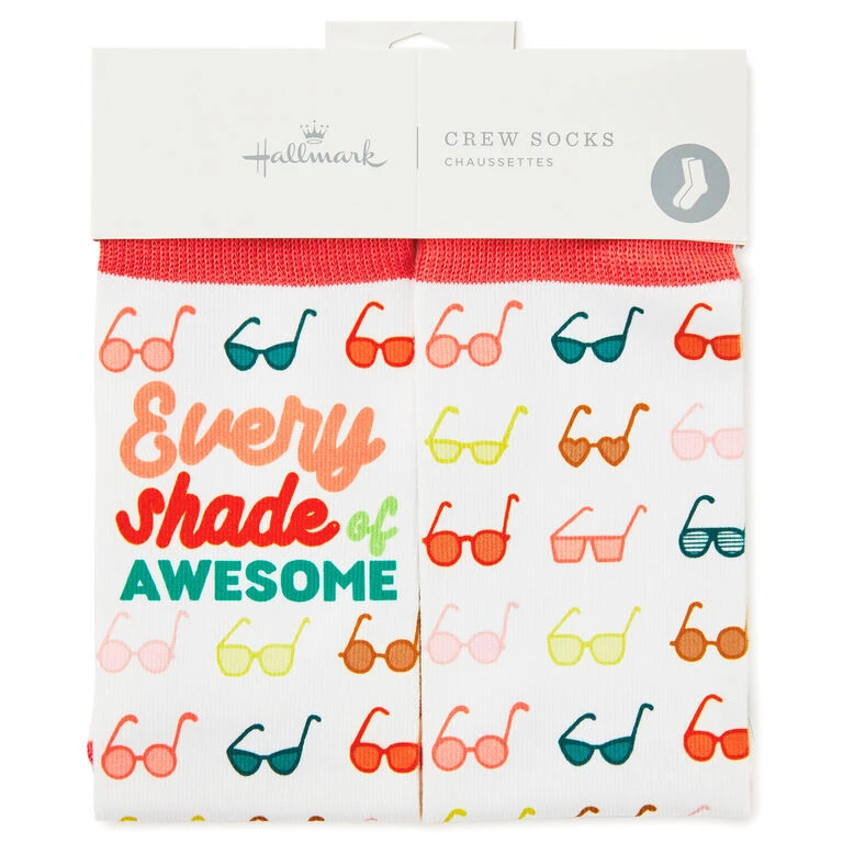 Hallmark Shades Of Awesome Sunglasses Fun Crew Socks 4 Hallmark Shades Of Awesome Sunglasses Fun Crew Socks - Image 2