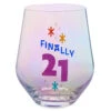 Hallmark Finally 21 Stemless Wine Glass, 16 Oz. -Hallmark Sales Store Finally 21 Stemless Wine Glass 1BID1089 01