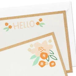 Hallmark Ivory Floral Flat Note Cards In Caddy, Box Of 40 13 Hallmark Ivory Floral Flat Note Cards In Caddy, Box Of 40 -Hallmark Sales Store Floral SinglePanel Note Cards With Caddy 3CNT5048 05