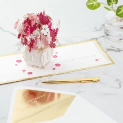 Hallmark Happy Thoughts Flower Bouquet 3D Pop-Up Thinking Of You Card -Hallmark Sales Store Flower Bouquet 3D PopUp Thinking of You Card 1299LAD9644 08