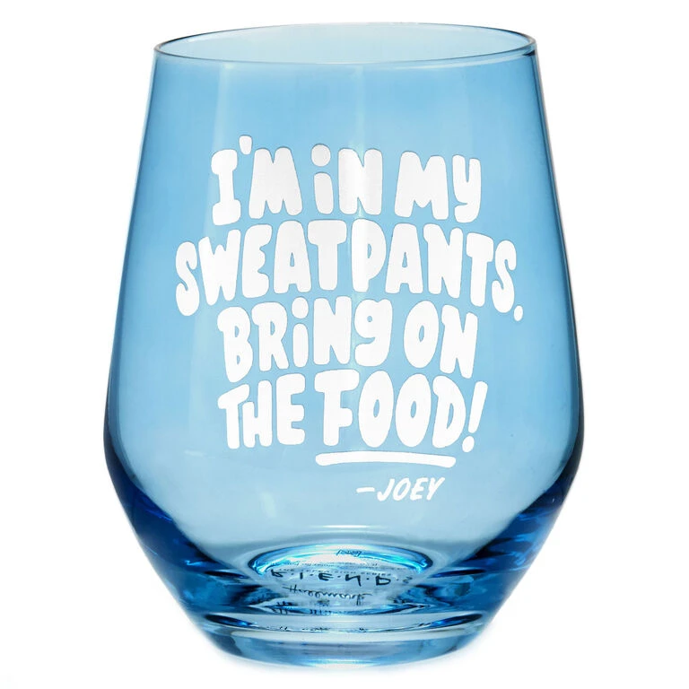 Hallmark Friends Bring On The Food Stemless Wine Glass, 16 Oz. 3 Hallmark Friends Bring On The Food Stemless Wine Glass, 16 Oz.