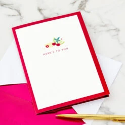 Hallmark Here's To You Cocktail Toast 3D Pop-Up Card 18 Hallmark Here's To You Cocktail Toast 3D Pop-Up Card -Hallmark Sales Store Fruit Cocktail Drinks Celebration 3D PopUp Card for Her 1299LAD2897 07