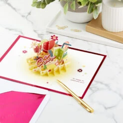 Hallmark Here's To You Cocktail Toast 3D Pop-Up Card 19 Hallmark Here's To You Cocktail Toast 3D Pop-Up Card -Hallmark Sales Store Fruit Cocktail Drinks Celebration 3D PopUp Card for Her 1299LAD2897 08