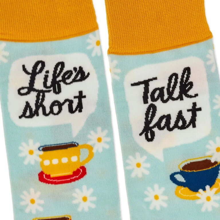 Hallmark Gilmore Girls Life's Short, Talk Fast Crew Socks 5 Hallmark Gilmore Girls Life's Short, Talk Fast Crew Socks - Image 3