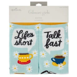 Hallmark Gilmore Girls Life's Short, Talk Fast Crew Socks 9 Hallmark Gilmore Girls Life's Short, Talk Fast Crew Socks -Hallmark Sales Store Gilmore Girls Lifes Short Talk Fast Crew Socks 1PCL1011 04