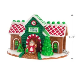 Hallmark Season's Treatings Special Edition Ornament -Hallmark Sales Store Gingerbread Train Depot Keepsake Ornament 1899QXT4117 03