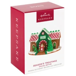 Hallmark Season's Treatings Special Edition Ornament -Hallmark Sales Store Gingerbread Train Depot Keepsake Ornament 1899QXT4117 04