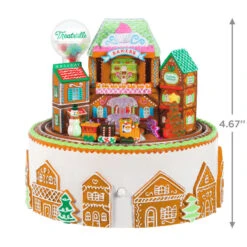 Hallmark Gingerbread Village Musical Ornament With Light And Motion 10 Hallmark Gingerbread Village Musical Ornament With Light And Motion -Hallmark Sales Store Gingerbread Village With Train Keepsake Ornament 6499QGO2687 03