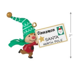 Hallmark Gnome For Christmas Cinnamon's Letter To Santa Ornament -Hallmark Sales Store Girl Gnome Letter to Santa Keepsake Ornament 1799QXE3319 03