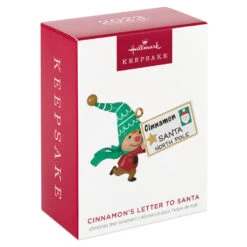 Hallmark Gnome For Christmas Cinnamon's Letter To Santa Ornament -Hallmark Sales Store Girl Gnome Letter to Santa Keepsake Ornament 1799QXE3319 04