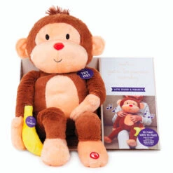 Hallmark Goin' Bananas Monkey Singing Stuffed Animal, 12" 10 Hallmark Goin' Bananas Monkey Singing Stuffed Animal, 12" -Hallmark Sales Store Goin Bananas Interactive Monkey Stuffed Animal With Sound 1PSB2187 04