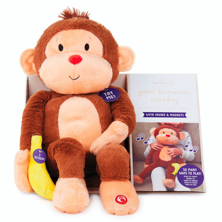 Hallmark Goin' Bananas Monkey Singing Stuffed Animal, 12" 6 Hallmark Goin' Bananas Monkey Singing Stuffed Animal, 12" - Image 4