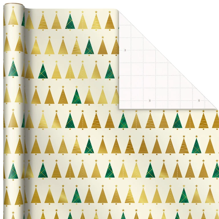 Hallmark Gold And Green 3-Pack Christmas Wrapping Paper Assortment, 120 Sq. Ft. 7 Hallmark Gold And Green 3-Pack Christmas Wrapping Paper Assortment, 120 Sq. Ft. - Image 5