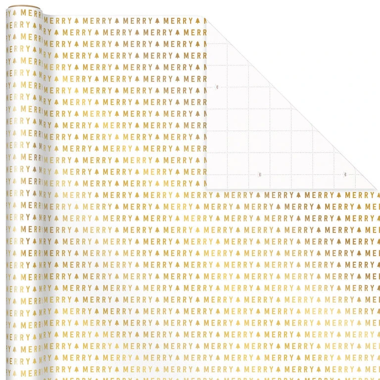 Hallmark Gold And White 6-Pack Holiday Wrapping Paper Assortment, 180 Sq. Ft. 6 Hallmark Gold And White 6-Pack Holiday Wrapping Paper Assortment, 180 Sq. Ft. - Image 4