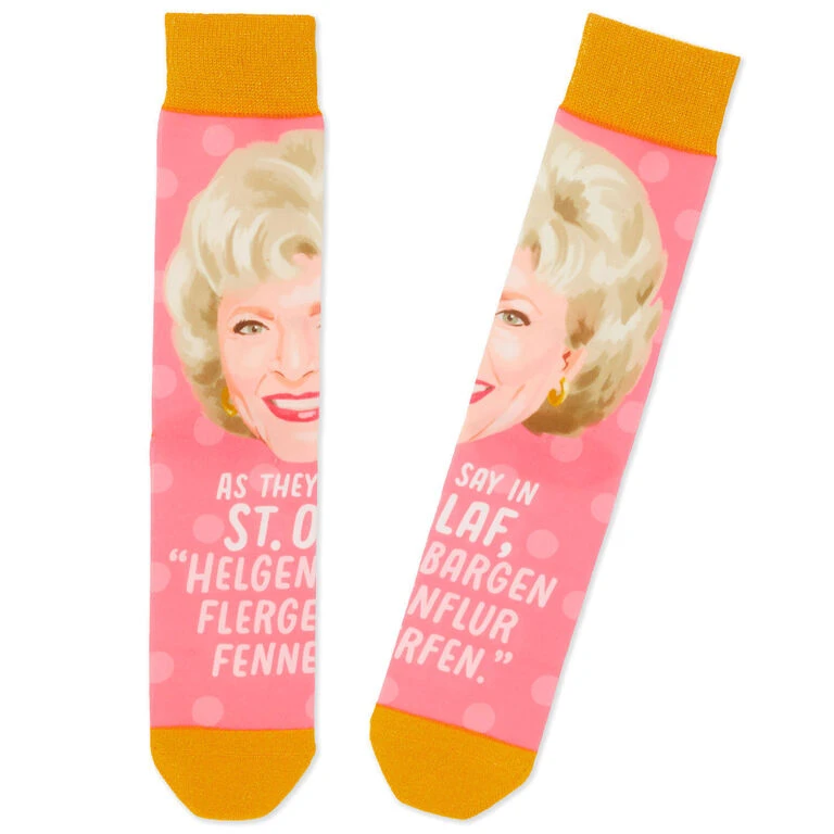 Hallmark Rose The Golden Girls St. Olaf Novelty Crew Socks 3 Hallmark Rose The Golden Girls St. Olaf Novelty Crew Socks